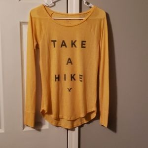 American Eagle Take A Hike long sleeve shirt M